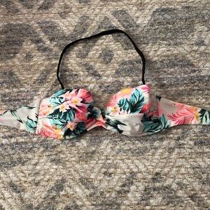 36B H&M tropical neon swim top